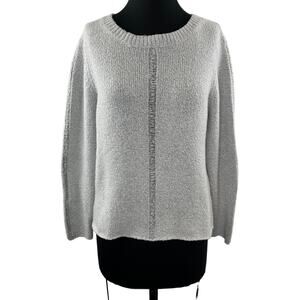FEEL THE PIECE by Terre Jacobs Gray Crewneck Long Sleeve Pullover Sweater Sz M/L
